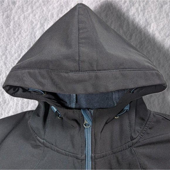 Black Diamond Softshell Jacket Double Diamond Hood Lined Fleece Plush sz S - Picture 10 of 11